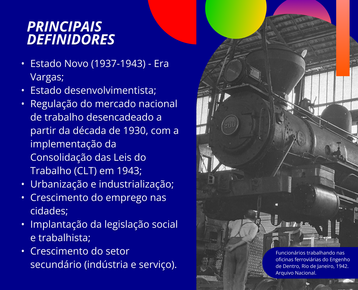 Principais definidores da segunda temporalidade
